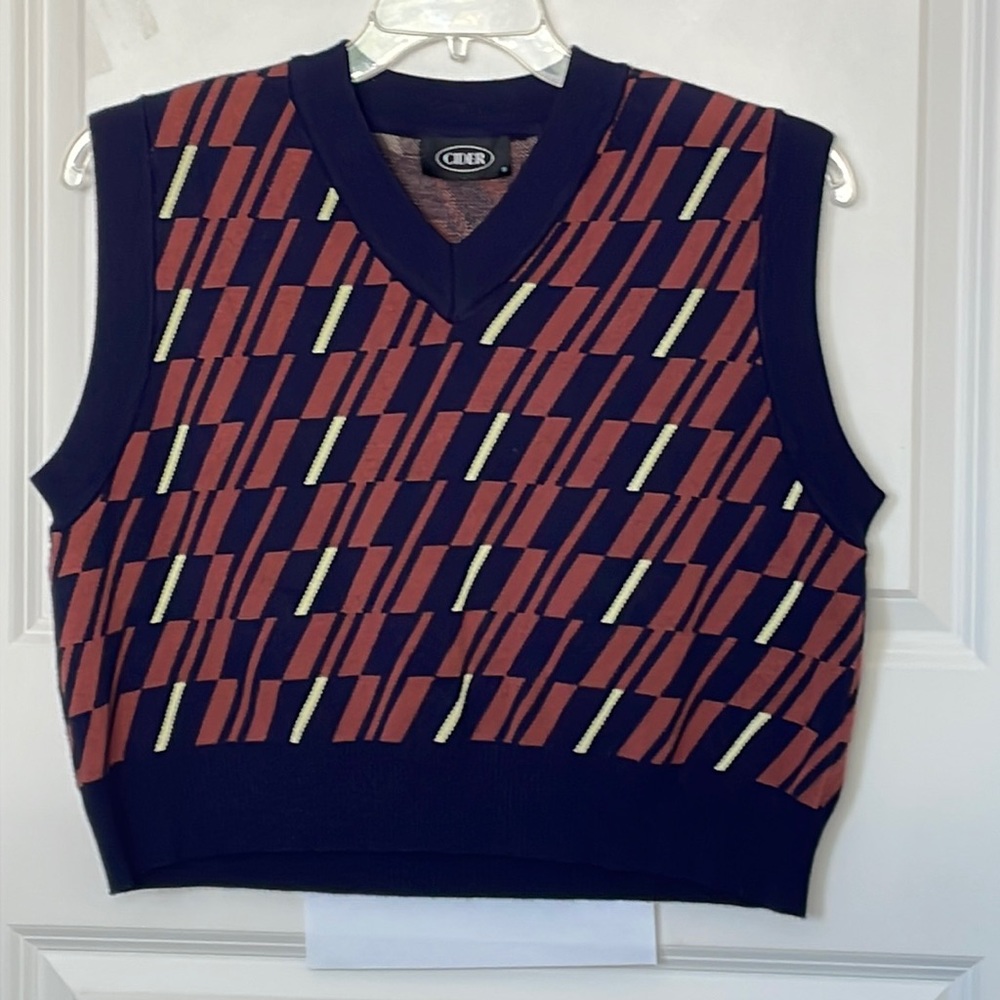 Cider Crop Sweater Vest Academia